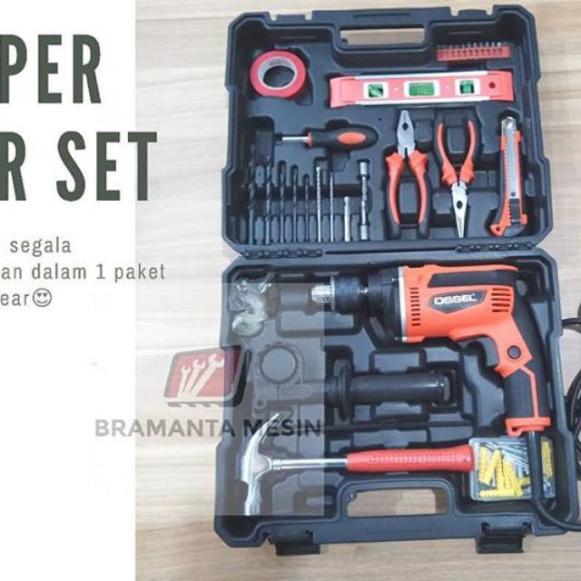 1 set bor koper Bor listrik BT-817 13mm ossel bor listrik 13mm murah