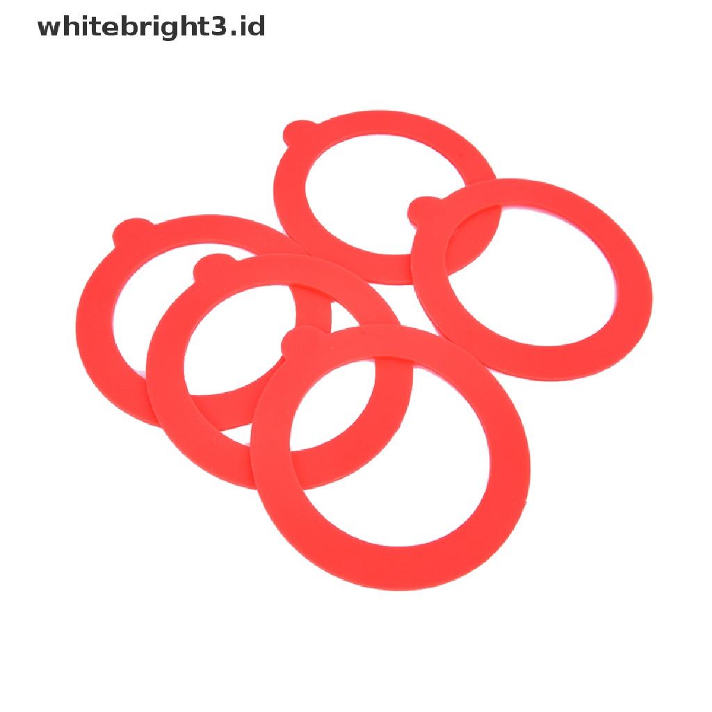 {whitebright3.id} 5Pcs Silicone Jar Gaskets Food Storege Jars Replacement Airtight Leak-Proof ,