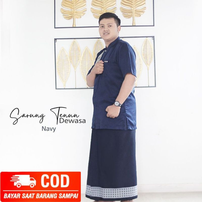 SARUNG POLOS PRIA PERLENGKAPAN SHOLAT PRIA DEWASA SARUNG TENUN LAKI LAKI BY WNJ BERLABEL SARUNG TENU