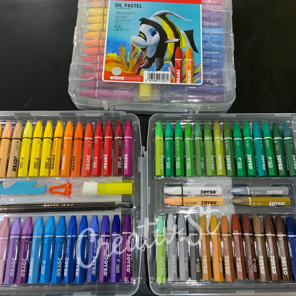 Crayon Titi Oil Pastel 55 Warna Case Titi Joyko Shopee Indonesia