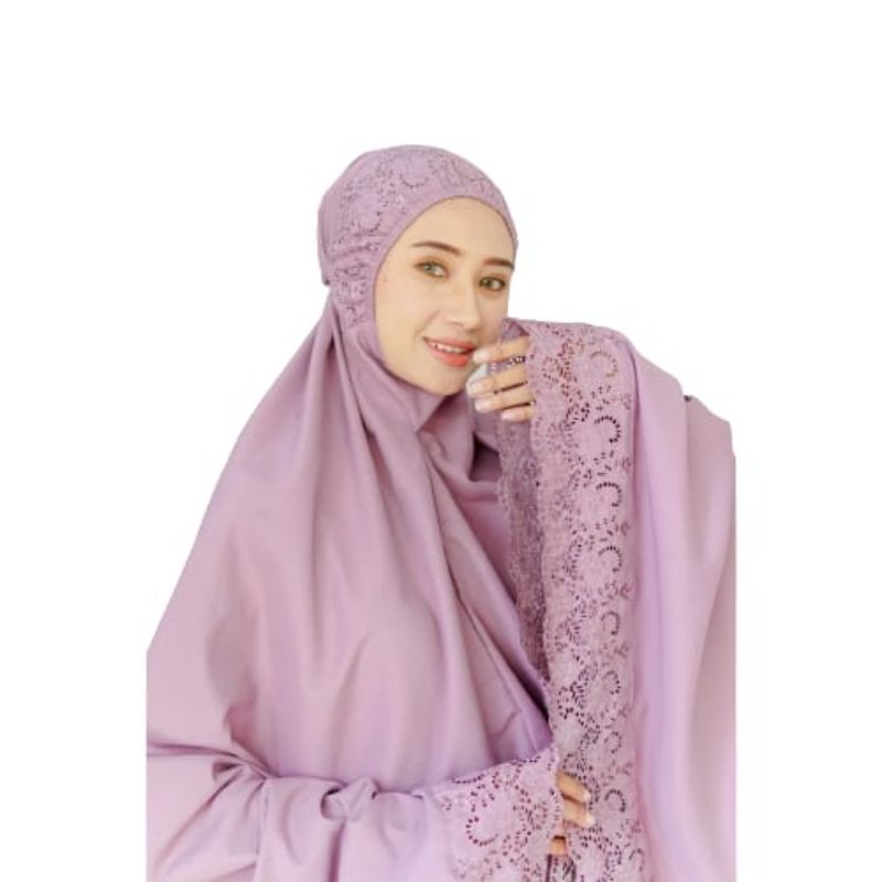 Mukena KHODIJAH Pasteleena Katun Premium Bordir Jumbo