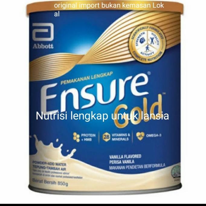 

[COD] Ensure Gold Vanilla 850 gr original import Nutrisi lengkap lansia [COD]