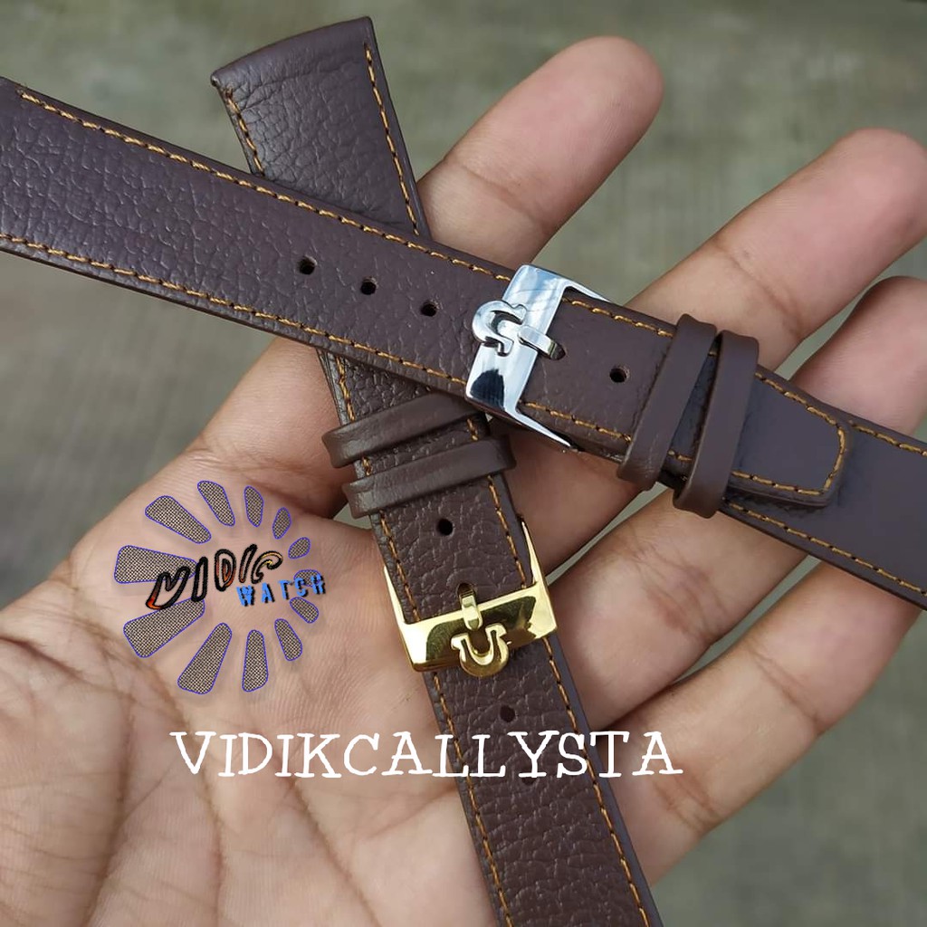 Strap watch Seamaster leather Strap Tali jam 20mm Drak brown 20 MM