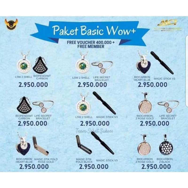Promo Paket 2 in 1 Kalung Gelang Original MCI/Kalung Gelang Stik Magic Anti Radiasi