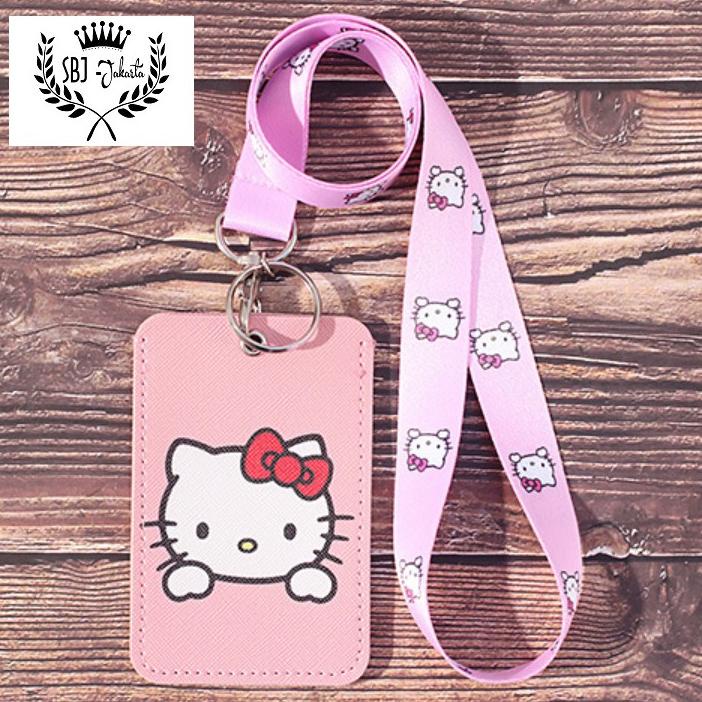 

[KODE 0QBFS] Tempat kartu / ID card / Tag holder Dengan tali strap / Card Holder Karakter Lucu