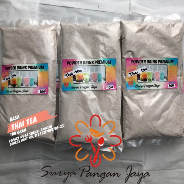 

100gr bubuk minuman halal powder drinks bubble tea THAI TEA 100g
