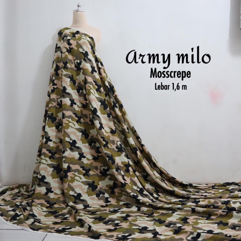 kain crepe | motif army