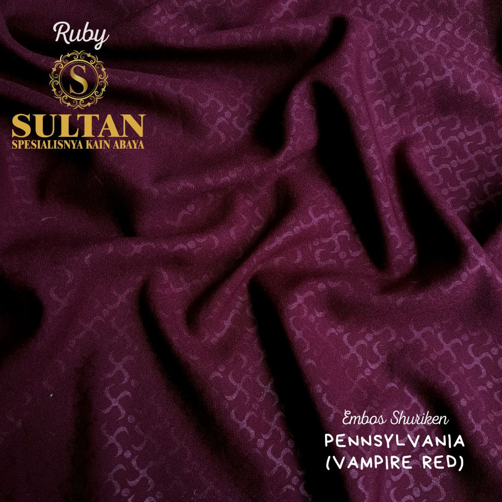 50CM EMBOS SHURIKEN RUBY PENNYSLVANIA WOLLYCREPE KAIN SULTAN