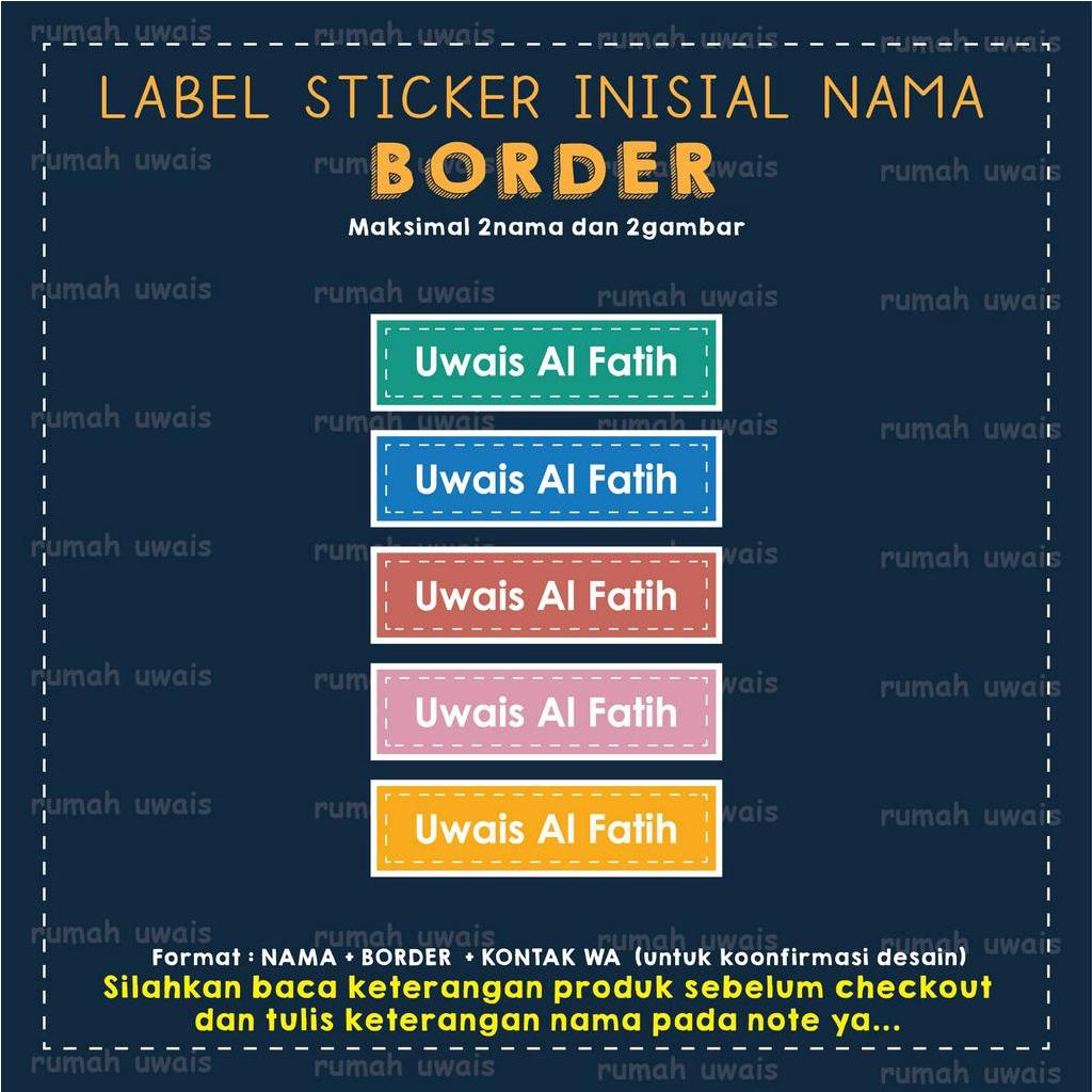 

sticker nama dan sticker baju custom