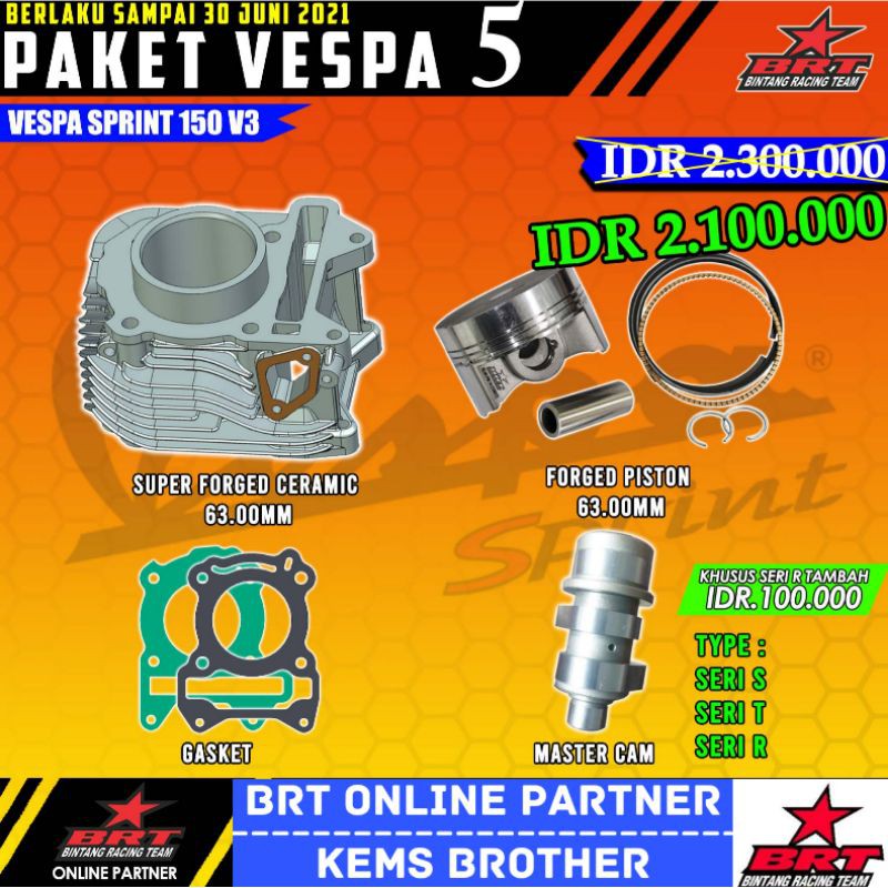 BLOK BRT VESPA SPRINT V3 VESPA iGET PAKET VESPA 5