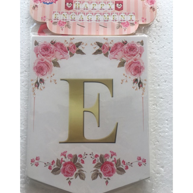 Banner Happy Engagement/ Bunting Flag Engagement