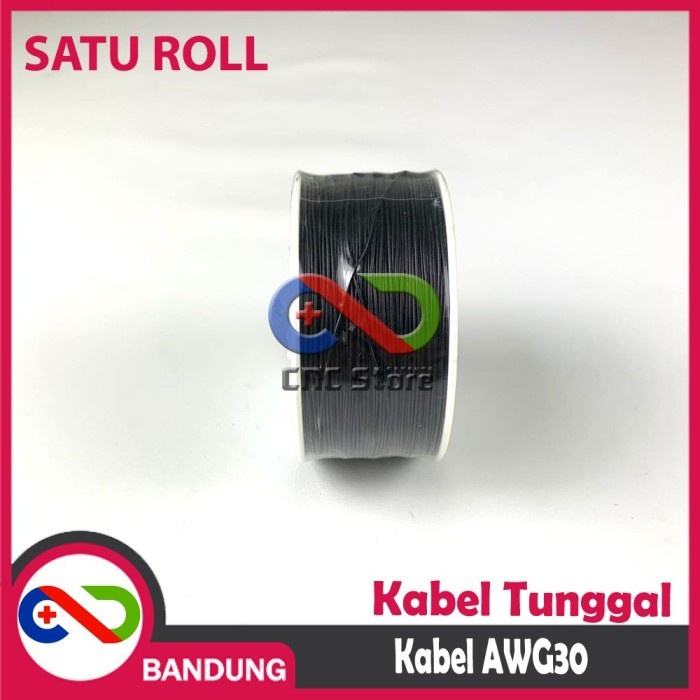 KABEL JUMPER TUNGGAL AWG30 BLACK FOR BREADBOARD PER SATU ROLL