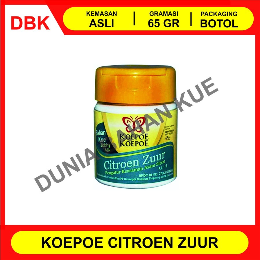 

CITROEN ZUUR KOEPOE KOEPOE 65 GR / KUPU KUPU / CITRUN / CITRIC ACID