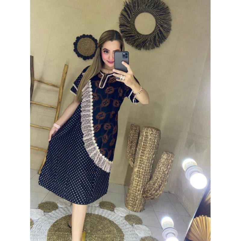 TERBARU | DASTER ARAB MOTIF | DASTER BUSUI RESLETING DEPAN | DASTER KEKINIAN-Hitam