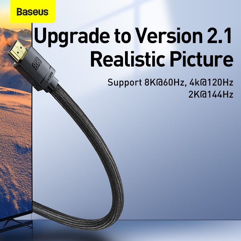 Baseus Kabel HDMI 8K HD to HDMI Cable HDR High Dynamic Range High Definition Series Original Ori