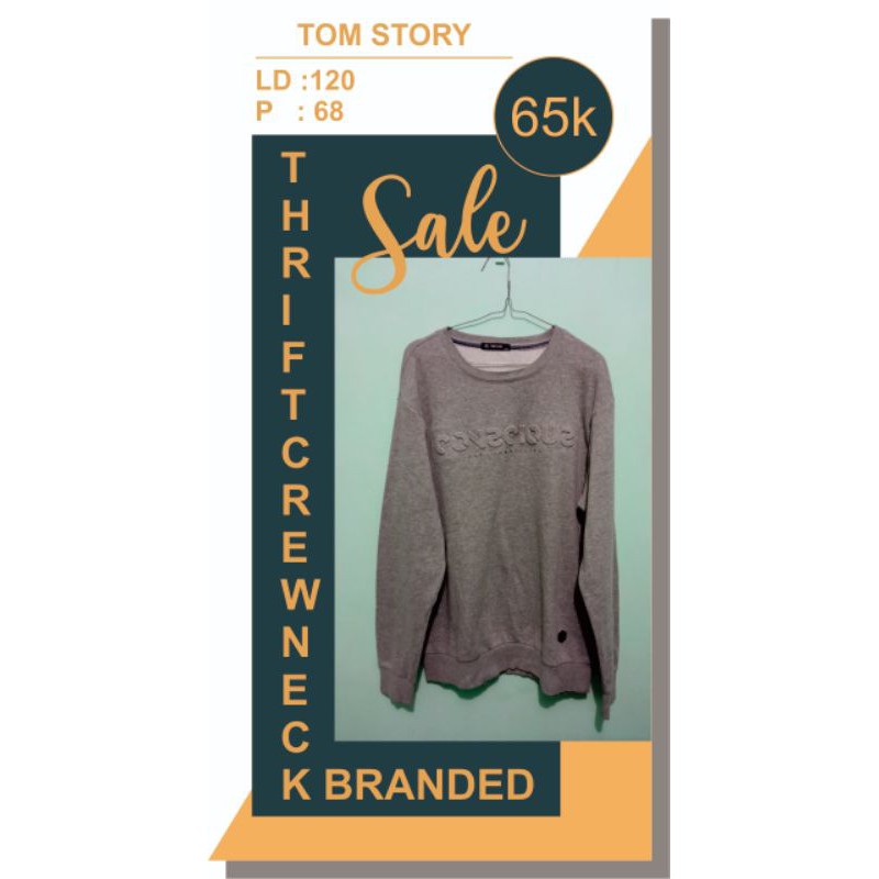 crewneck thrift tom story