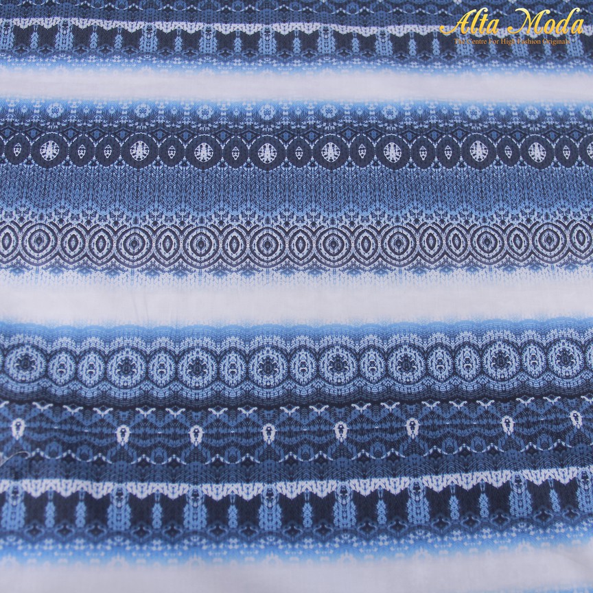 

Alta Moda Cotton Shirting Cerulean Motif Garis Putih Bulat (1M)