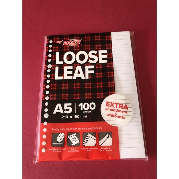 

Kertas Binder A5 100 , Loose leaf bid boss uk A5