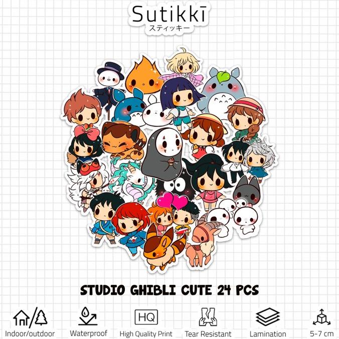 

Sticker Pack Studio Ghibli Kawai Chibi Cute Stiker Laptop Vinyl sukik90 Juara