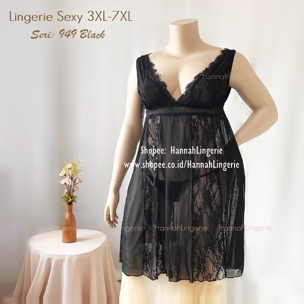 Jumbo Lingerie 7XL 6XL 5XL 4XL 3XL Baju Tidur Sexy BigSize Ukuran Besar Baju Dinas Istri Big 949