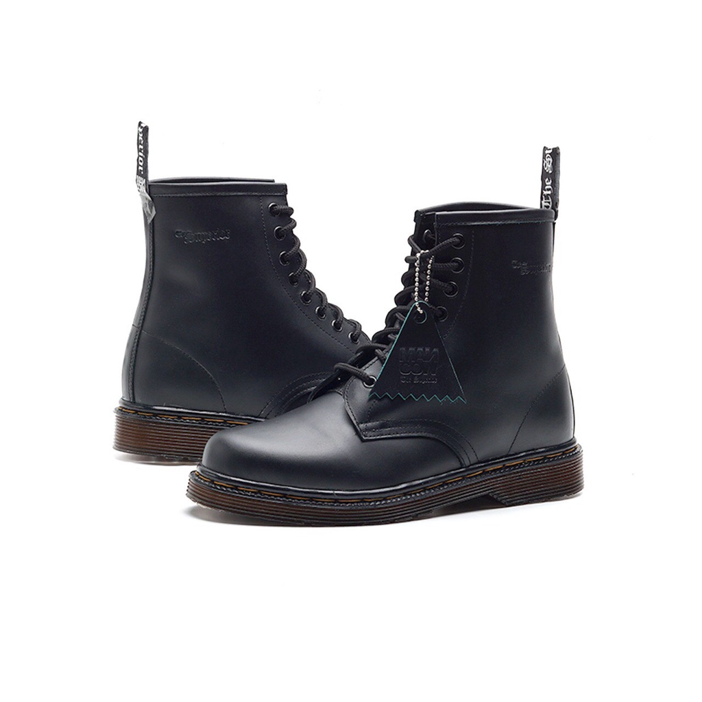 Mancow High Boots Hitam Sepatu Formal Pria Wanita Original Kulit Asli