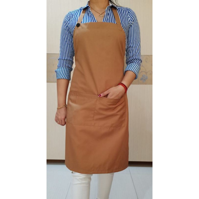 Celemek Apron Cotton Full Cokelat Harga Murah Kualitas Prima