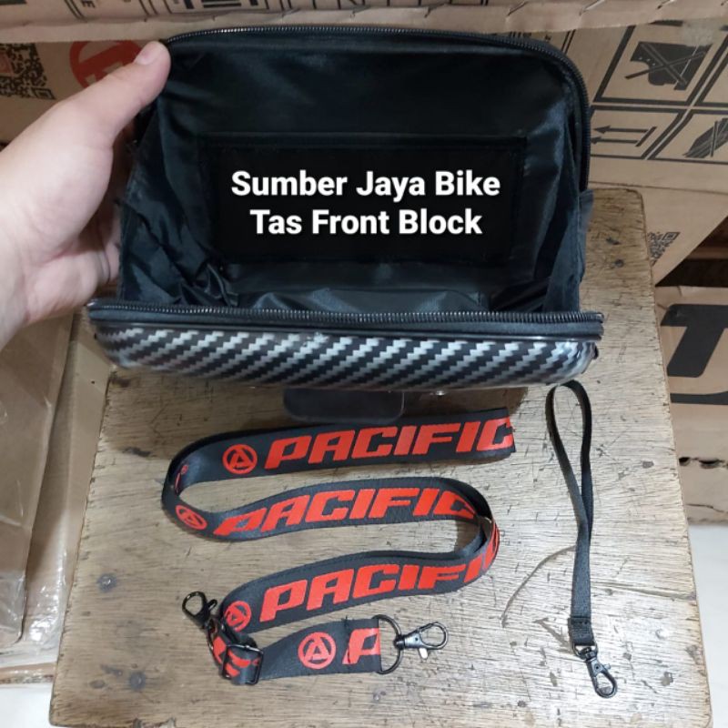 Tas Sepeda Lipat FRONT BLOCK warna Carbon