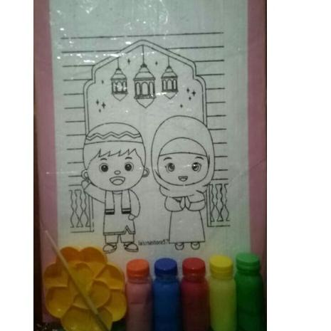 

Big Sale Paket hemat 6 pcs gambar melukis sterefoam/mewarnai sterefoam + 5 cat @30ml+peralatan mewarnai. ~