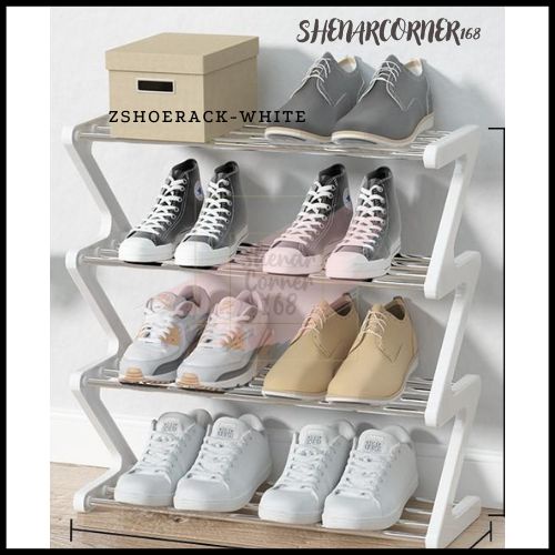 RAK SENDAL SEPATU 4 SUSUN MODEL ZIGZAG/ RAK SEPATU 3 TINGKAT / RAK SEPATU 4 TINGKAT SERBAGUNA MINIMALIS / RAK SEPATU 4 DAN 3 TINGKAT / RAK SANDAL 4 DAN 3 SUSUN / RAK SUSUN MULTIFUNGSI, SHENARCORNER168