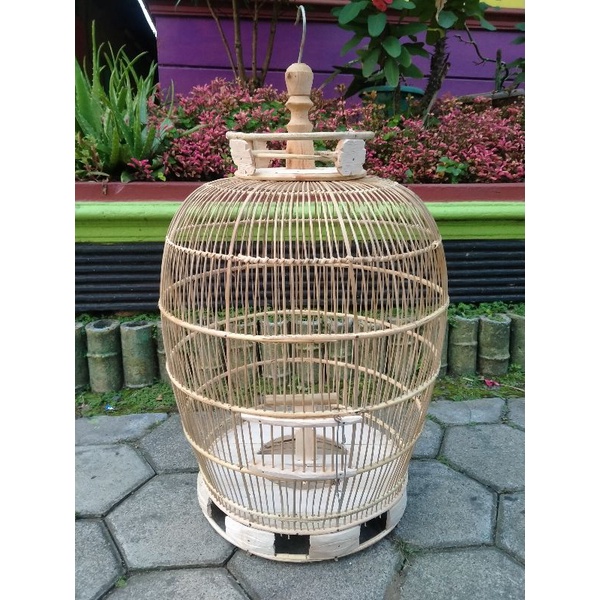 Sangkar Perkutut Jemur Jeruji Bambu