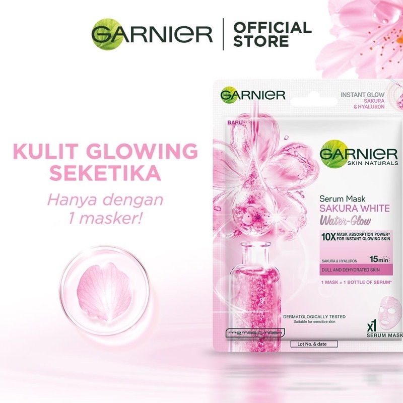 GARNIER SAKURA WHITE GLASS SKIN MASK EB