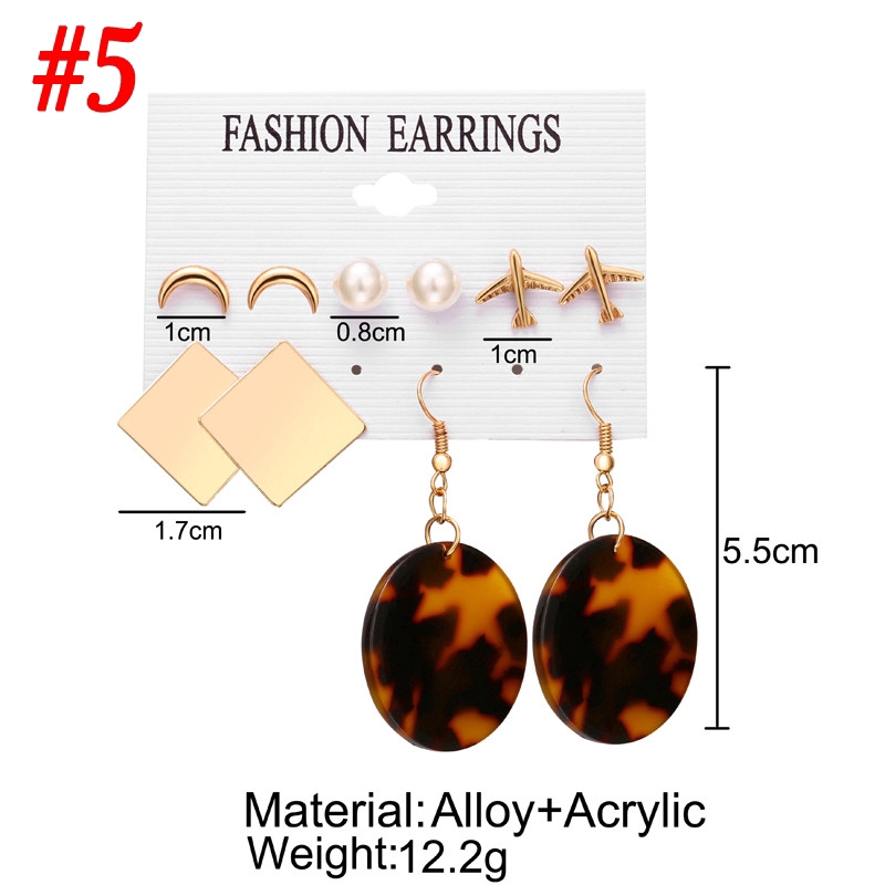 Set Anting Metal Bentuk Hati untuk Hadiah