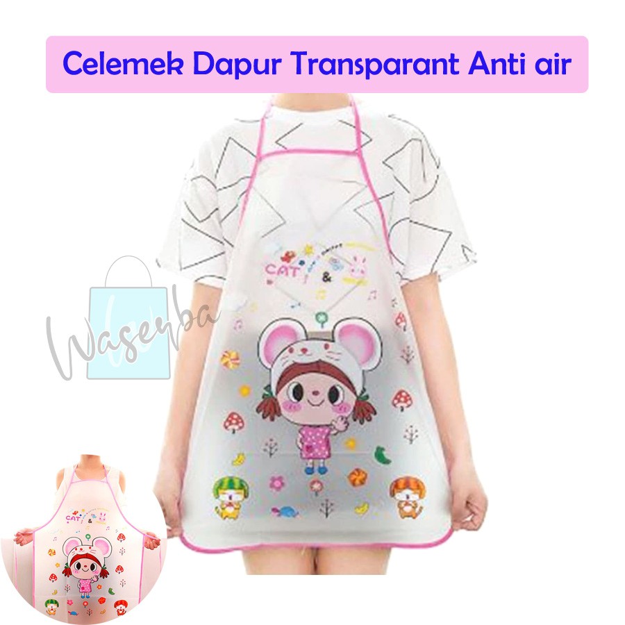 Celemek Dapur Memasak / Transparant Anti Air - Celemek Serbaguna