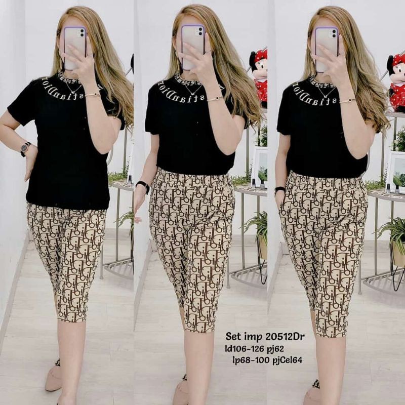 Baju Wanita Setelan Impprt motif Dior