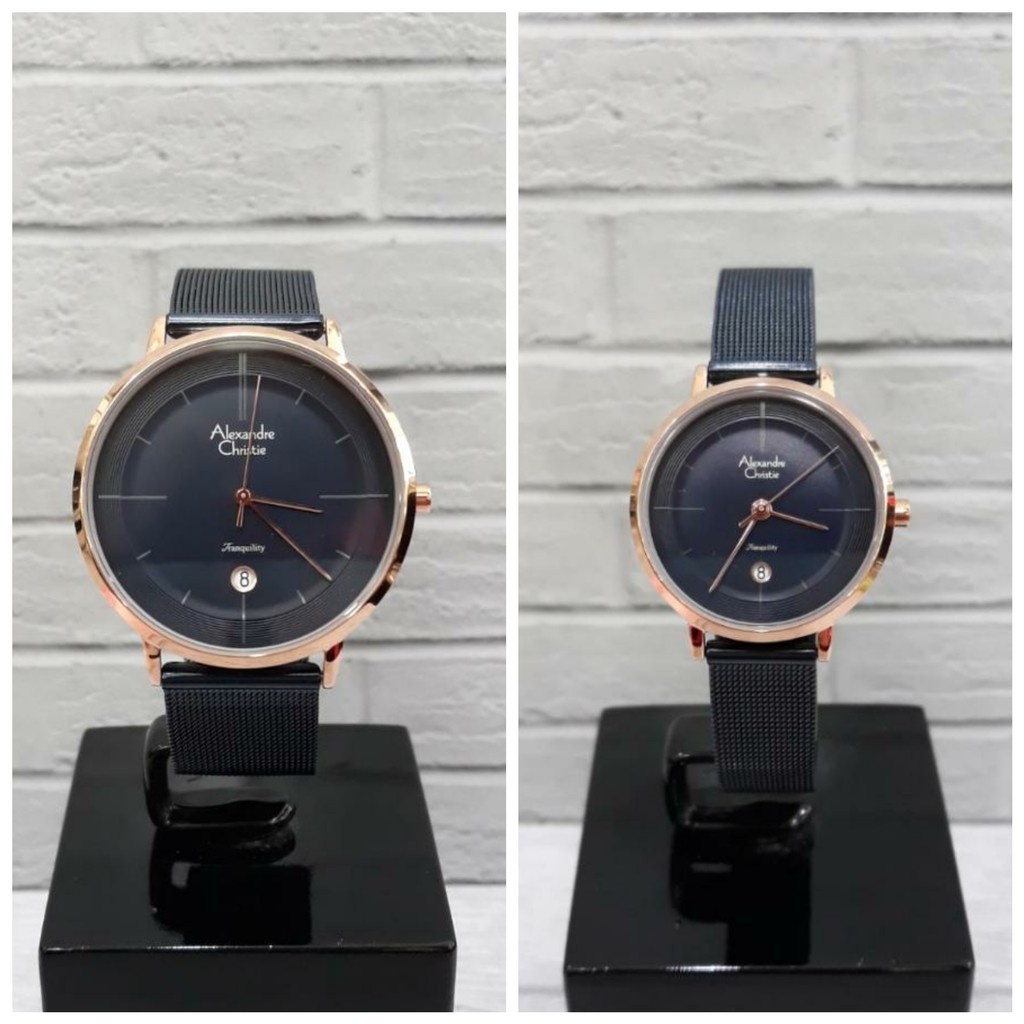 JAM TANGAN COUPLE ALEXANDRE CHRISTIE 8627 AC8627 STAINLESS STEEL ORIGINAL GARANSI FREE BATERAI