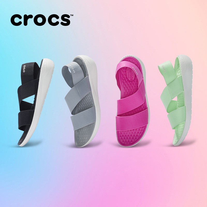 Crocs / Crocs Wanita / Sandal Wanita / Sandal Karet / Crocs Literide Stretch Sandal W / Sandal Crocs