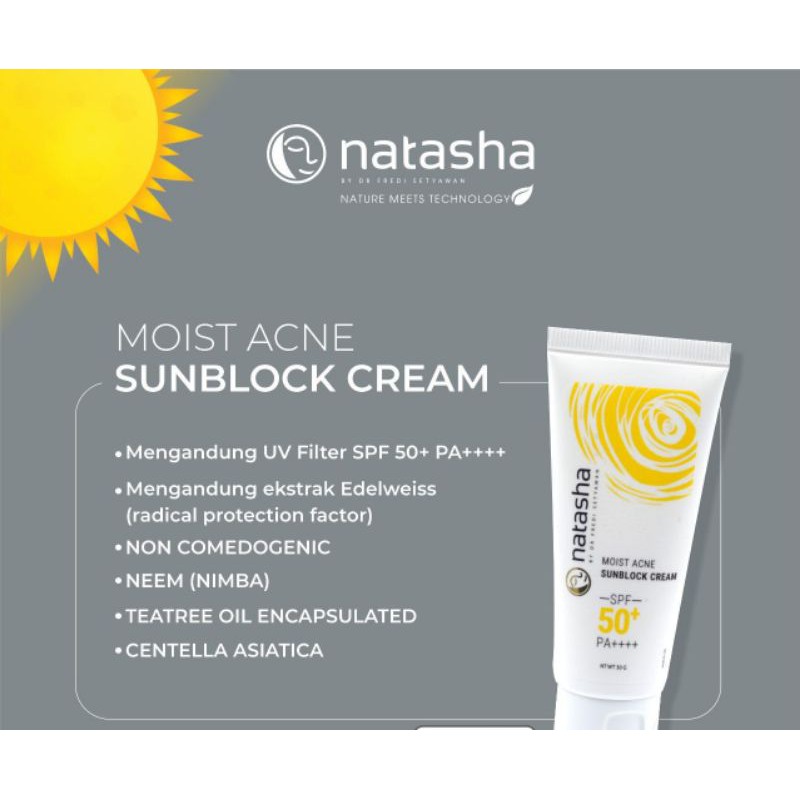 Moist Acne Sunblock Natasha Skincare