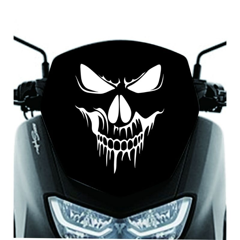 stiker Skull untuk Winsild motor, kaca mobil, laptop... Stiker Cutting tengkorak