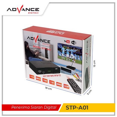 ITSTORE Advance Set Top Box TV Digital Receiver Penerima Siaran Full HD/ STB Wifi Bisa Youtube DVB-T2 STP A01