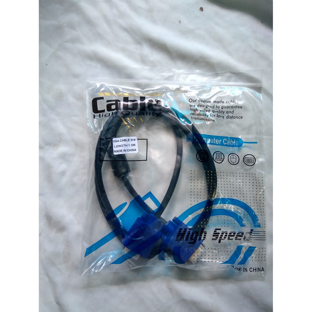 KABEL VGA 1.5M HIGH QUALITY (GOLD PLATED) / VGA 1.5 METER / VGA 1.5 M