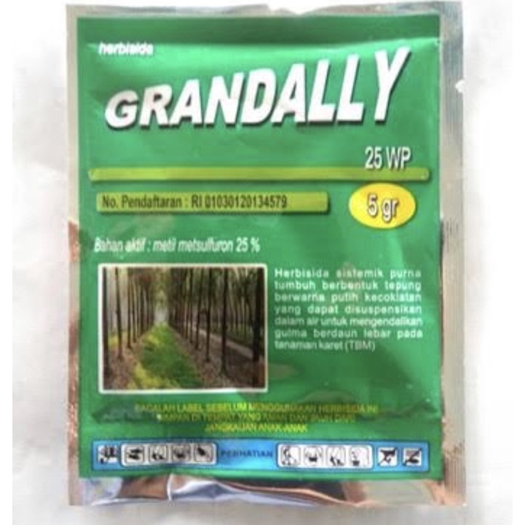 Jual Grandally / Racun Rumput Herbisida Ukuran 5gr Dan 25 Gr | Shopee ...