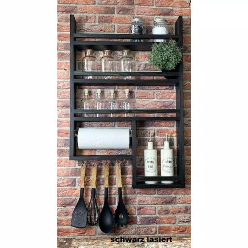 Rak Bumbu Susun 4 tingkat + tempat tisu Kayu Jati Belanda Dikirim bongkar pasang