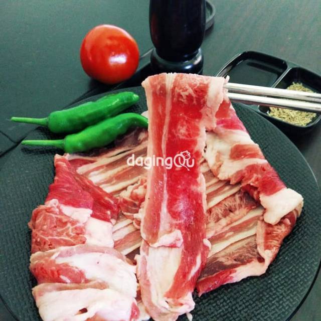Exp Lama (COD) Daging Slice Beef Shortplate 500gr Impor U.S / Yoshinoya / Shabu Dagingqu Bandung