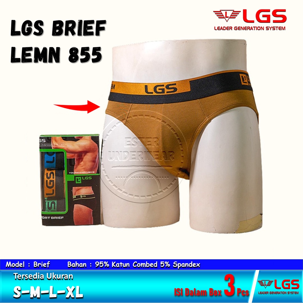 Celana Dalam LGS 855 ISI 3 Pcs |Brief LGS EXCLUSIVE