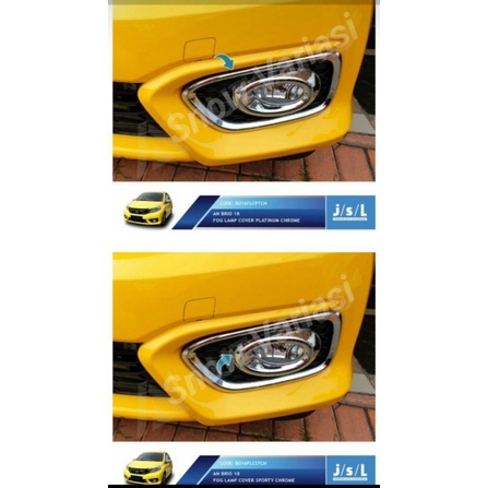 Paket cover ring fog lamp lampu kabut brio 2018 2020 jsl