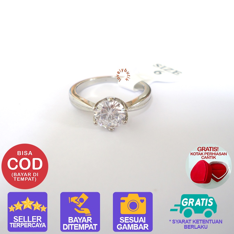 Lovelybutik Angelonia Cincin Titanium Wanita