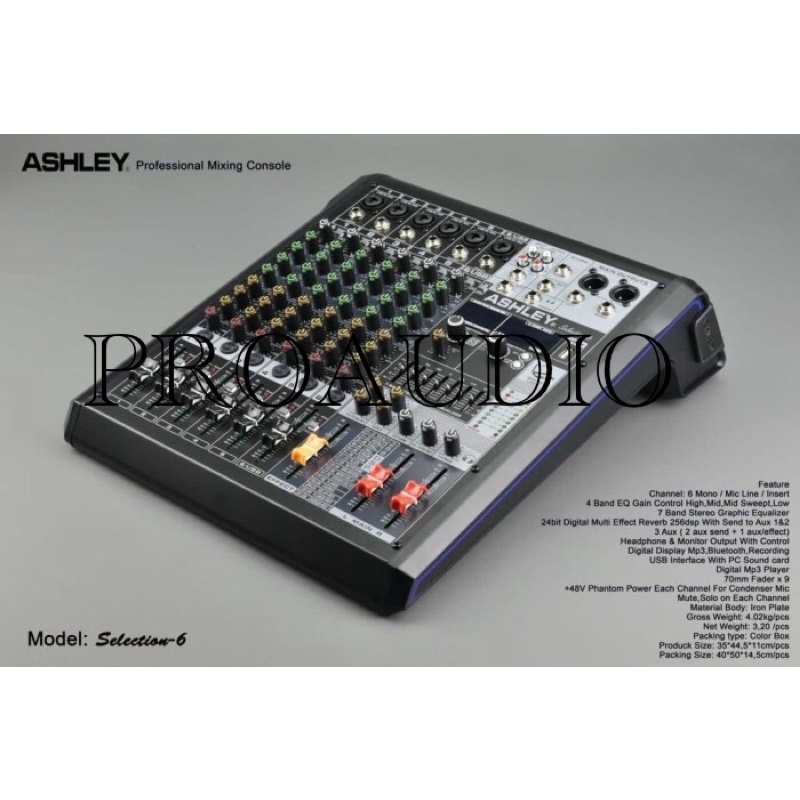 Mixer Ashley 6 Channel Selection6 Selection 6 Original Garansi 1 Tahun