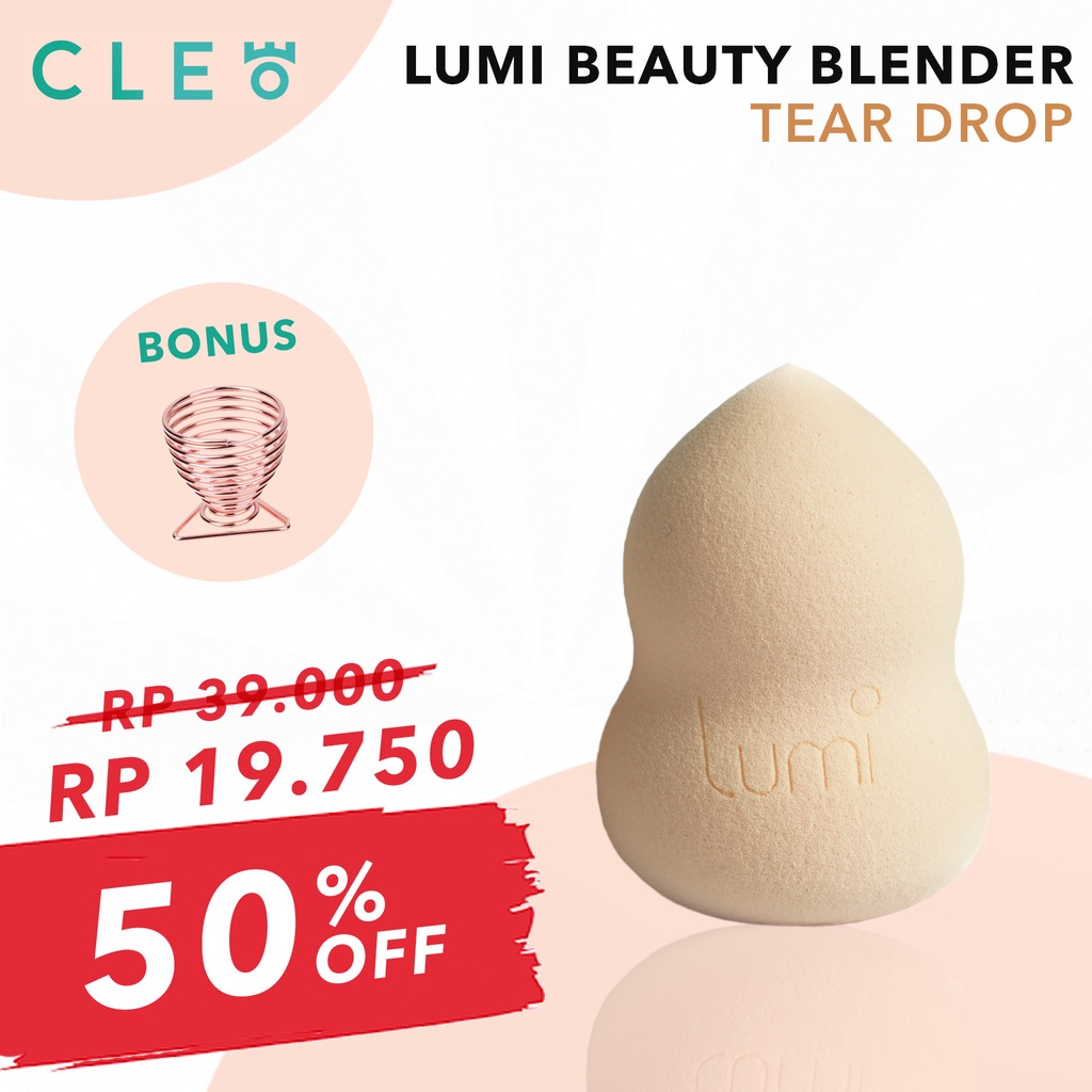 Lumi Makeup Sponge / Beauty Sponge Peach (Tear Drop) + Case, Original !