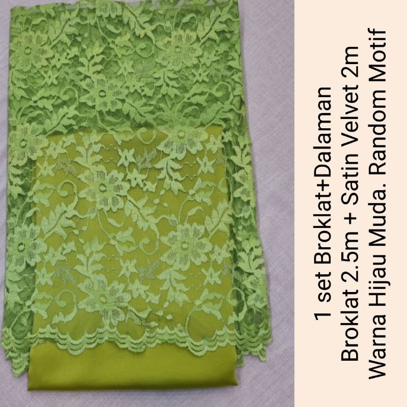 Broklat kain bruklat 1 set sama furing paket bridesmaid
