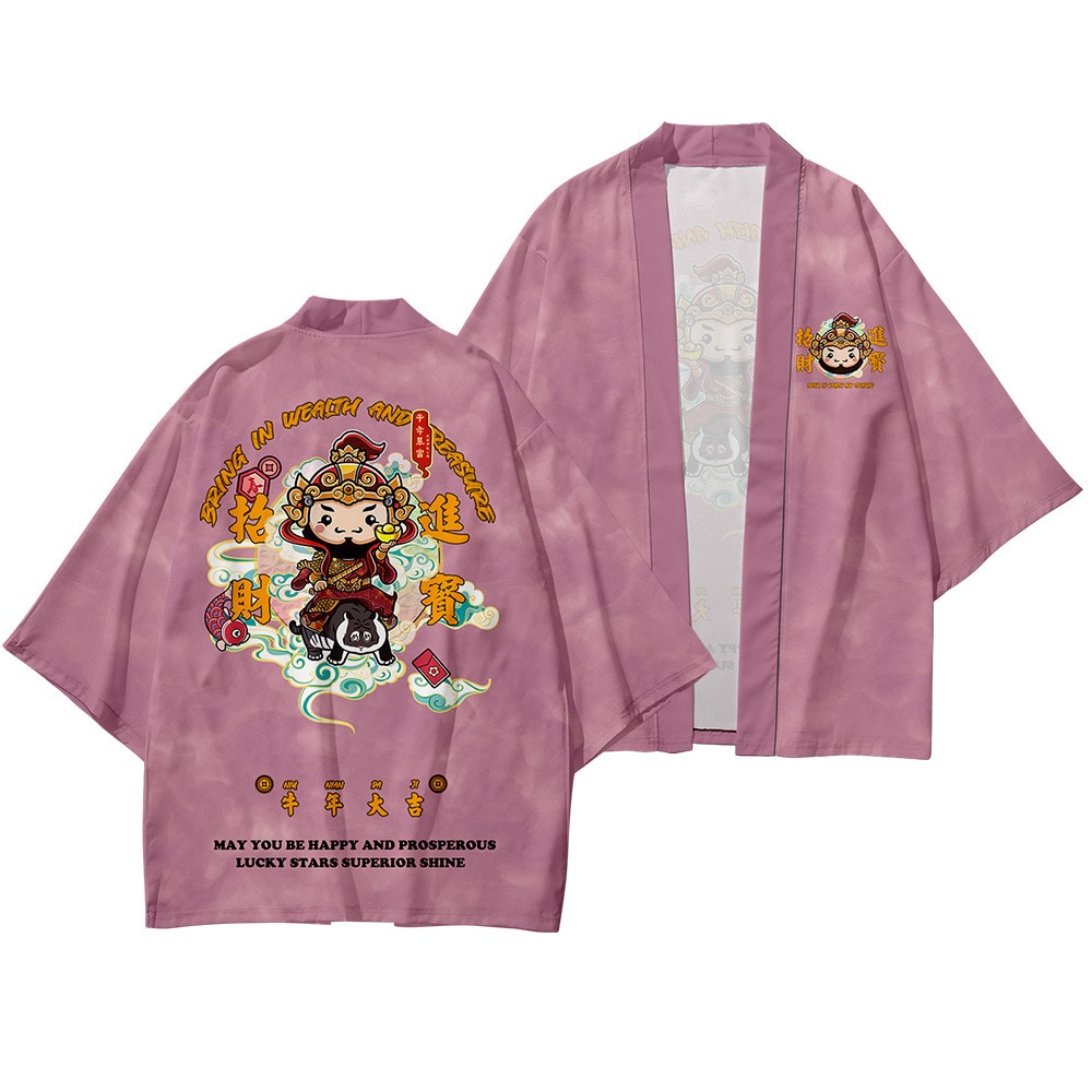 kimono korea kimono Vintage Japanese Style Kimono Haori Pants Set Men Traditional Harajuku Streetwea